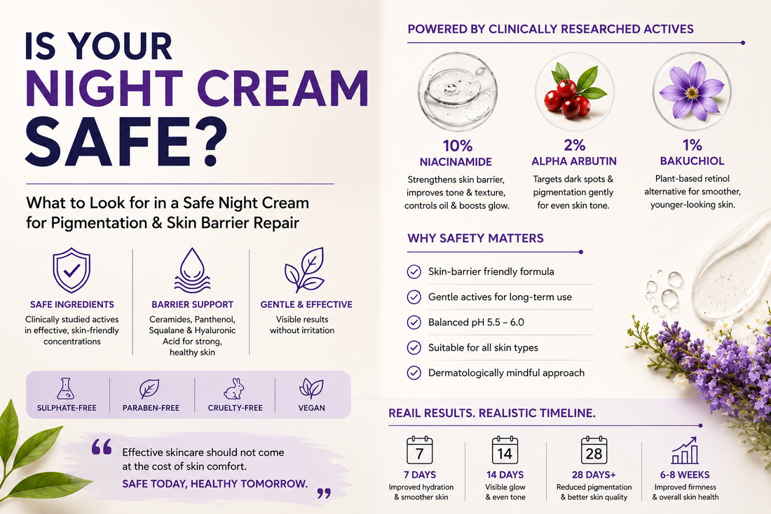Is Your Night Cream Safe? What to Look for in a Safe Night Cream for Pigmentation and Skin Barrier Repair