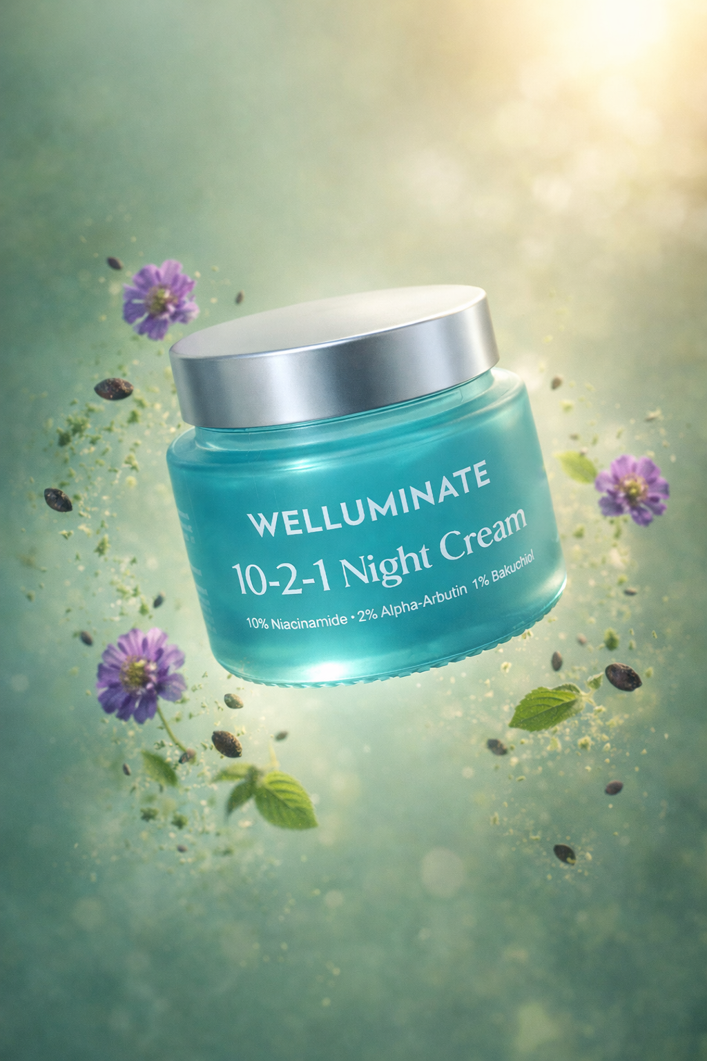 Welluminate 10-2-1 Night Cream | Niacinamide, Alpha Arbutin & Bakuchiol