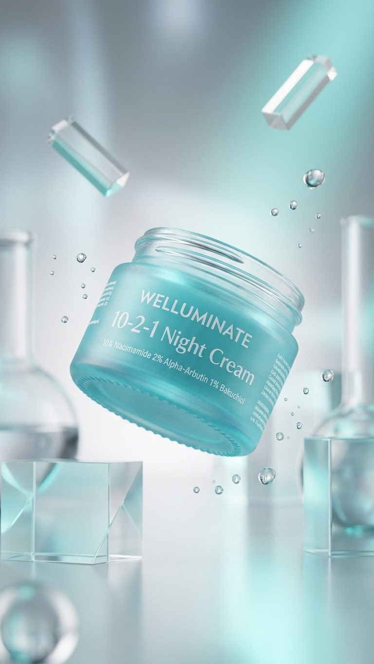 Welluminate 10-2-1 Night Cream | Niacinamide, Alpha Arbutin & Bakuchiol